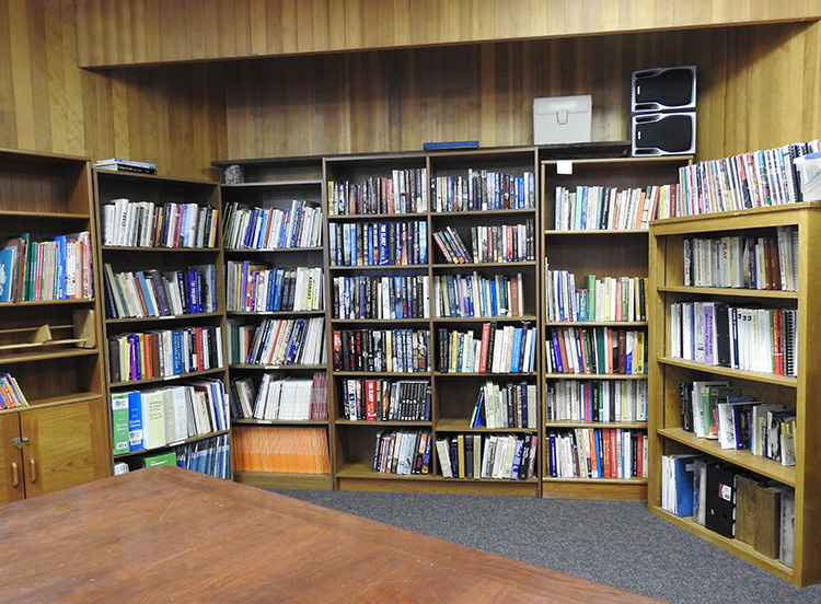 library full of books